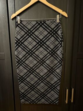 Dorothy Perkins Plaid Pencil Skirt Size US4 Stretch Workwear Business Casual
